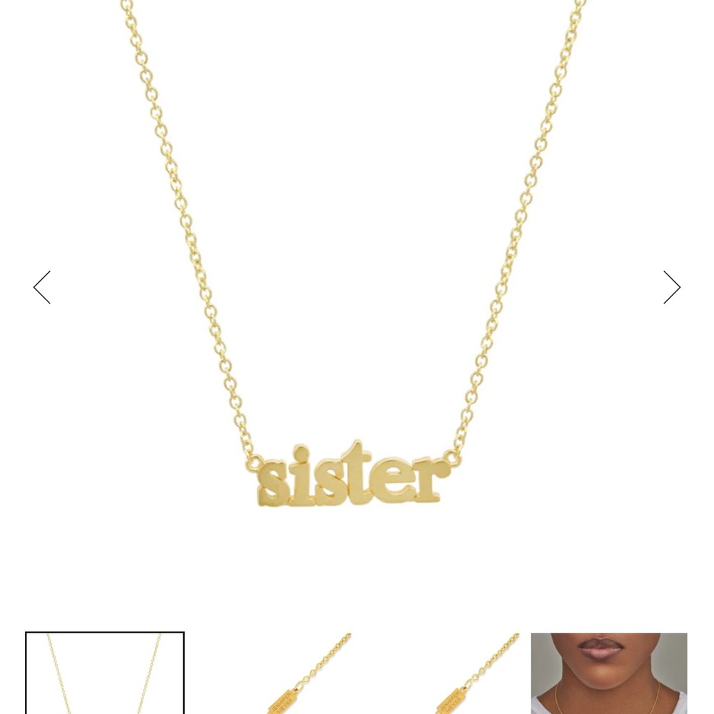 Gold 'Sister' Necklace By Jennifer Meyer